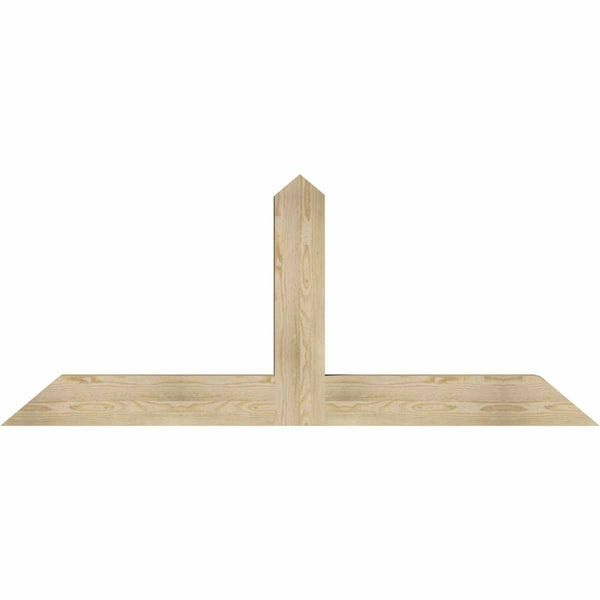 Ekena Millwork Portland Rough Sawn Timber Gable Bracket, Douglas Fir, 72"W x 30"H x 6"D x 6"F, 10/12 Pitch GBW072X30X0606POR00RDF - main